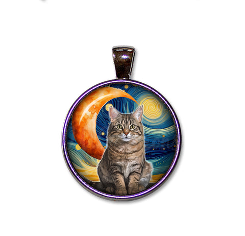 Tabby Cat Starry Night Style