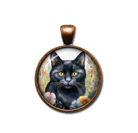 Shabby Chic Black Cat