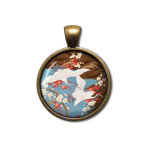 Faux Washi Couple of Cranes