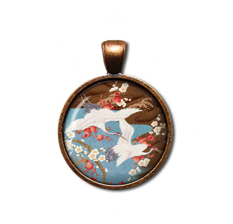 Faux Washi Couple of Cranes