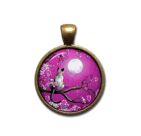 Cat and Cherry Blossoms