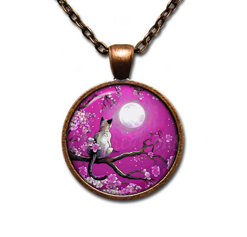 Cat and Cherry Blossoms