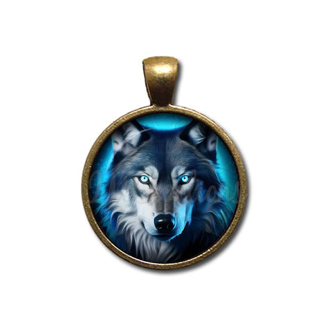 Glowing Wolf Face