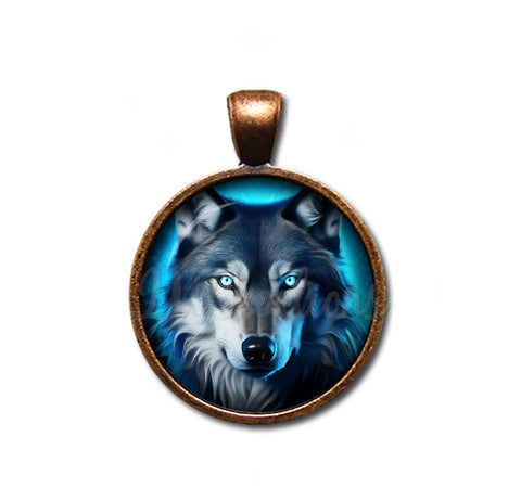 Glowing Wolf Face