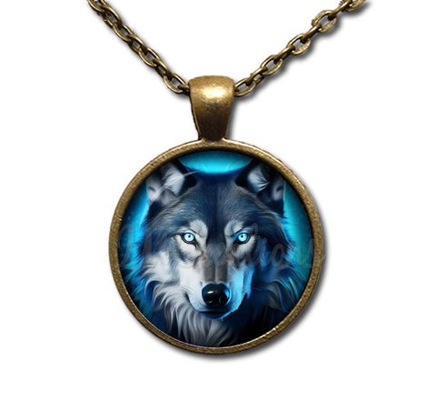 Glowing Wolf Face