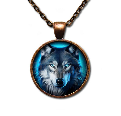 Glowing Wolf Face
