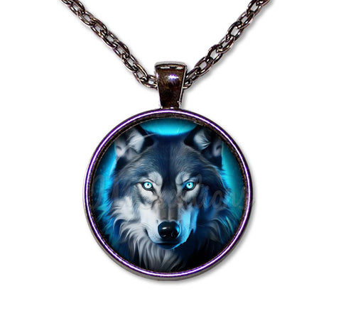 Glowing Wolf Face