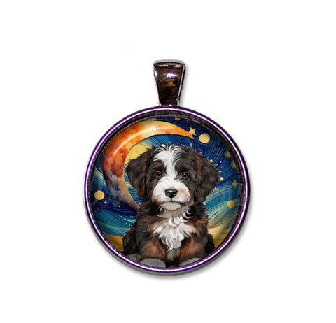 Bernedoodle Dog Lover Starry Night