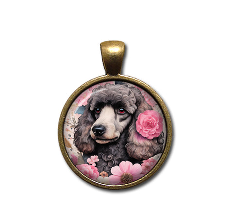 Shabby Chic Black Poodle