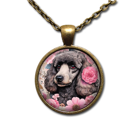 Shabby Chic Black Poodle
