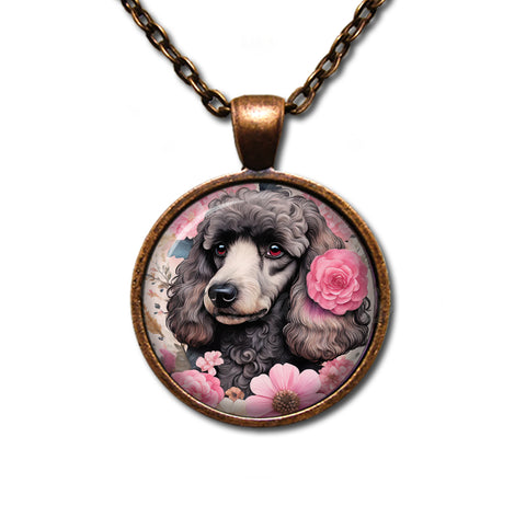 Shabby Chic Black Poodle