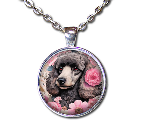 Shabby Chic Black Poodle