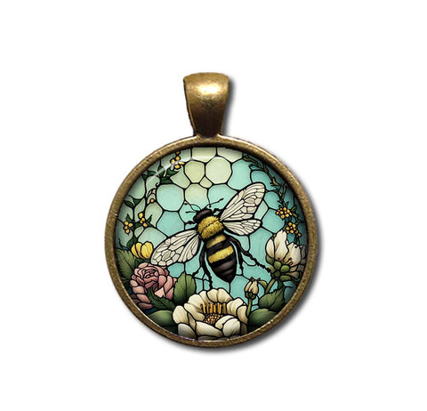 Faux Stained Glass Bee