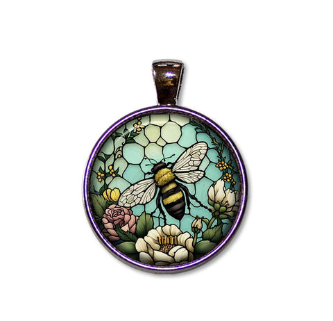 Faux Stained Glass Bee