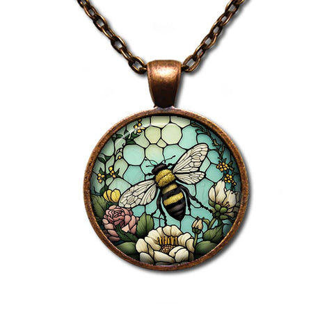 Faux Stained Glass Bee