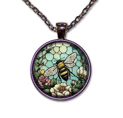 Faux Stained Glass Bee