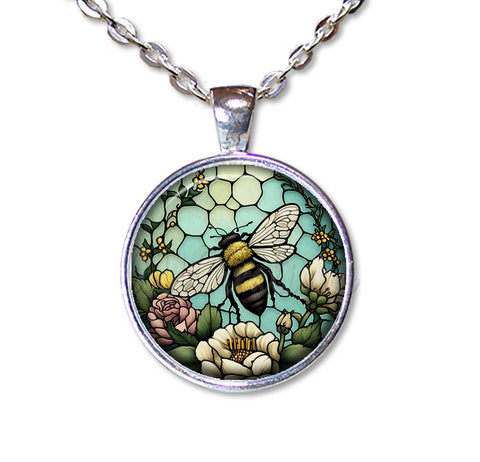 Faux Stained Glass Bee