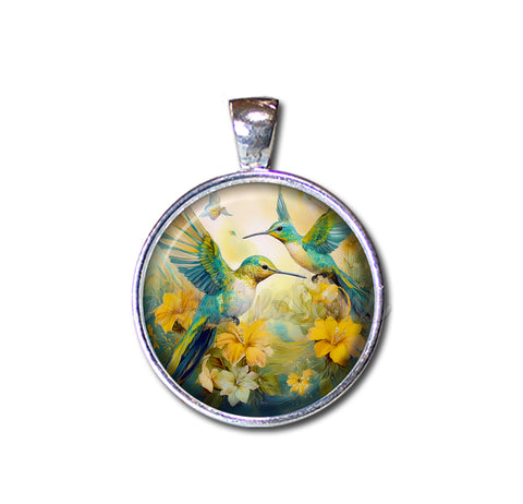 Couple of Hummingbirds [Yellows and Blues]