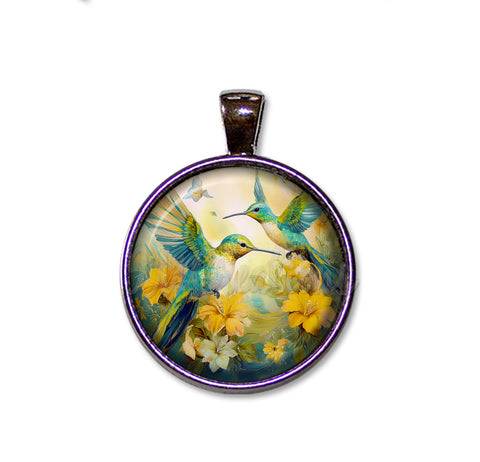 Couple of Hummingbirds [Yellows and Blues]