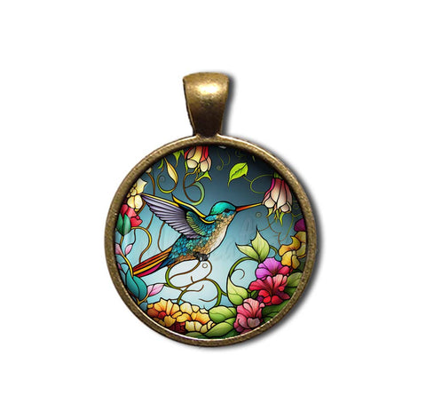 FAUX Stained Glass Hummingbird