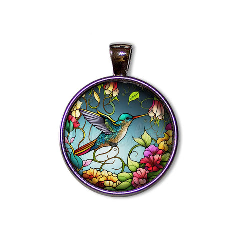 FAUX Stained Glass Hummingbird