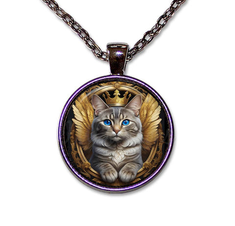 Gold Crown Tabby Cat with Wings