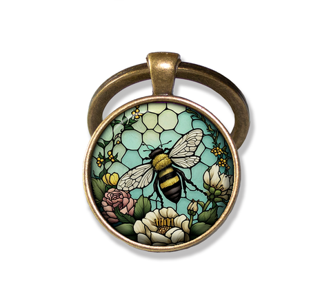 Faux Stained Glass Bee