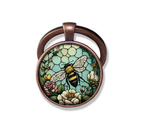 Faux Stained Glass Bee