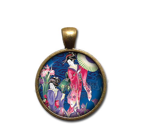 Geisha Women in Royal Blue