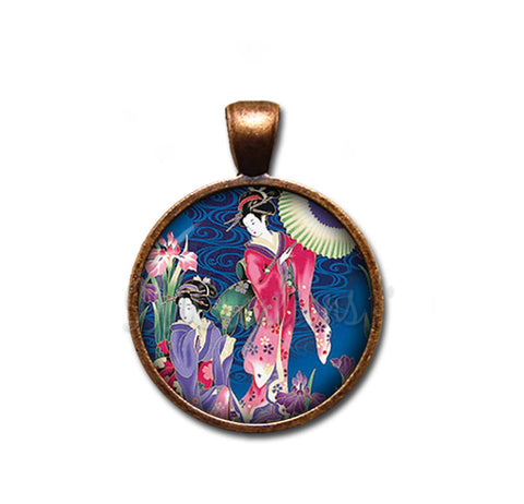 Geisha Women in Royal Blue