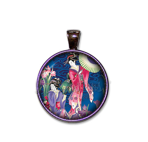 Geisha Women in Royal Blue