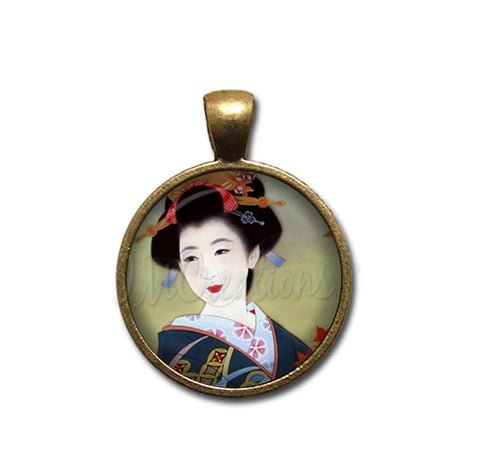 Geisha Woman in Autumn