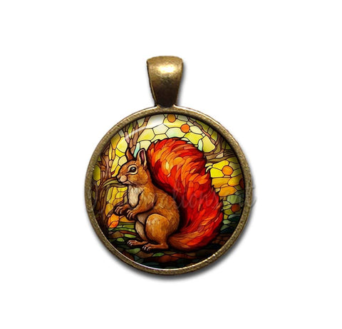 Faux Stained Glass Squirrel