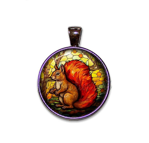 Faux Stained Glass Squirrel