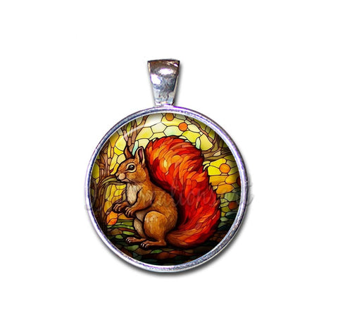 Faux Stained Glass Squirrel