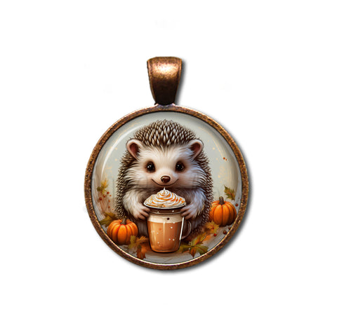 Autumn Hedgehog with Pumpkin Latte