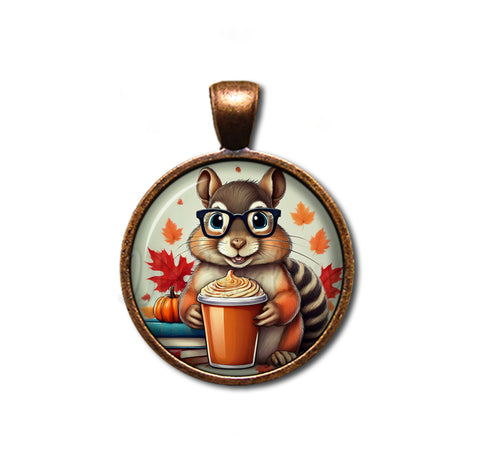 Autumn Chipmunk with Pumpkin Latte