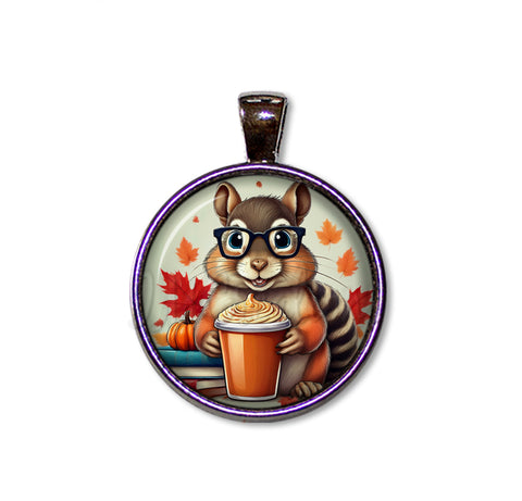 Autumn Chipmunk with Pumpkin Latte