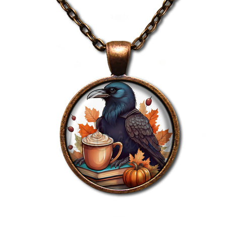 Autumn Raven with Pumpkin Latte