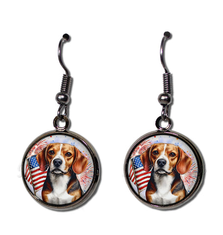 Patriotic Beagle Dog American Flag