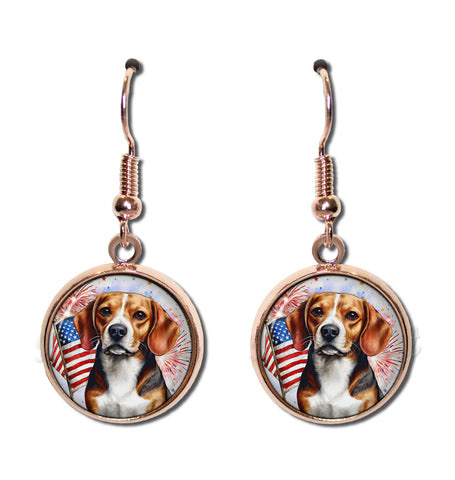 Patriotic Beagle Dog American Flag