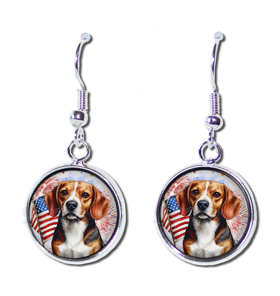 Patriotic Beagle Dog American Flag