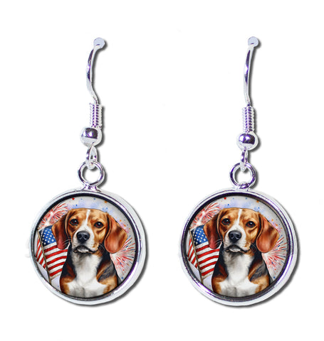 Patriotic Beagle Dog American Flag