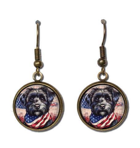 Patriotic Scottish Terrier Dog American Flag