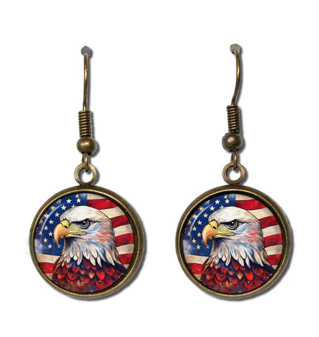 Patriotic Bald Eagle USA [earrings]