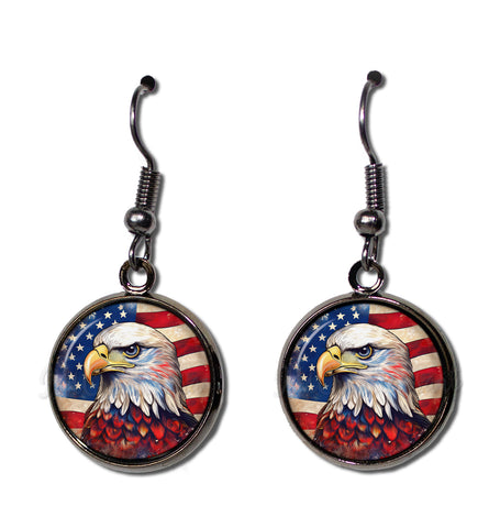 Patriotic Bald Eagle USA [earrings]
