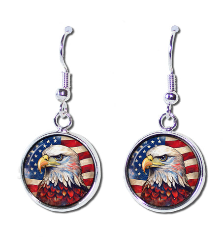 Patriotic Bald Eagle USA [earrings]