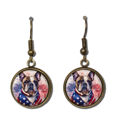 Patriotic Sweet Bulldog Dog American Flag