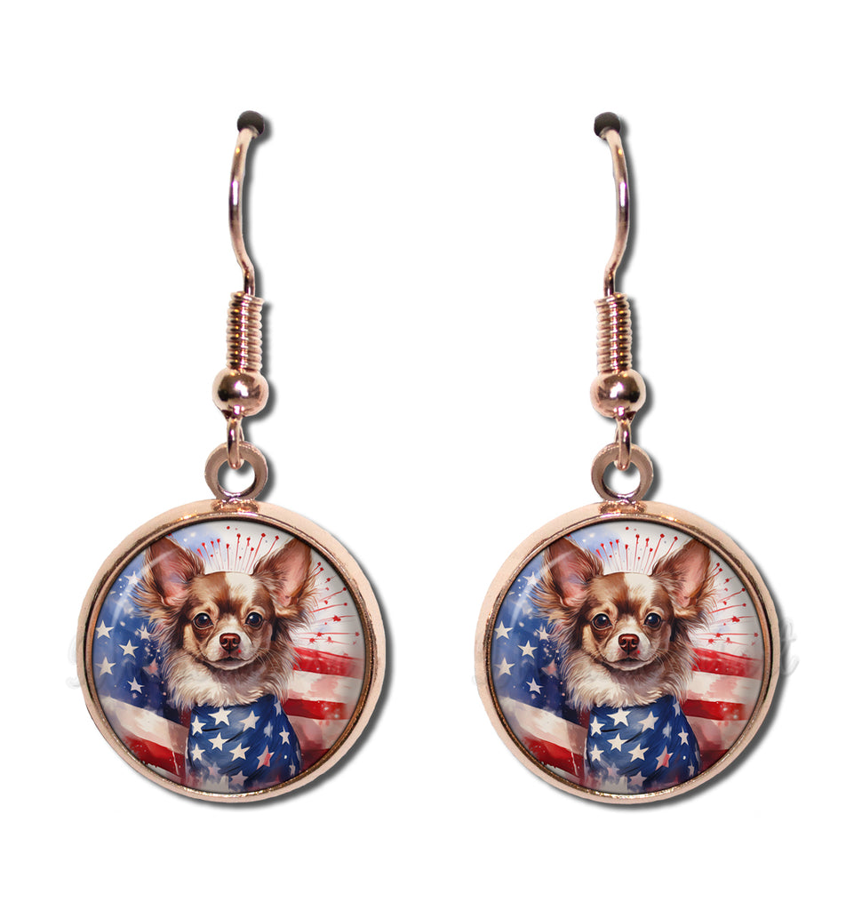 Patriotic Chihuahua Dog American Flag