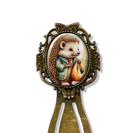 Adorable Hedgehog Holding Sack